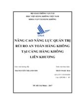 Nâng cao năng lực quản trị rủi ro an toàn hàng không tại cảng hàng không Liên Khương 