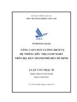 Nâng cao chất lượng dịch vụ siêu thị Co.op mart trên địa bàn Thành phố Hồ Chí Minh  : Luận văn thạc sĩ 