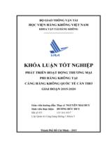 Phát triển hoạt động thương mại phi hàng không tại cảng hàng không quốc tế Cần Thơ giai đoạn 2015 - 2020