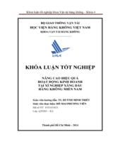 Nâng cao hiệu quả hoạt động kinh doanh tại xí nghiệp xăng dầu hàng không miền Nam
