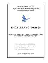 Nâng cao năng lực cạnh tranh của công ty cổ phần thép Quang Tiến