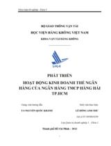 Phát triển hoạt động kinh doanh thẻ ngân hàng của ngân hàng TMCP hàng hải TP.HCM
