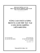 Nâng cao chất lượng dịch vụ làm thủ tục tại cảng hàng không Liên Khương