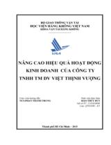 Nâng cao hiệu quả hoạt động kinh doanh của công ty TNHH TM DV Việt Thịnh Vượng