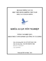 Nâng cao hiệu quả khai thác container tại công ty T.S Lines
