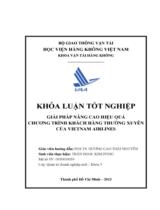 Giải pháp nâng cao mức độ hài lòng của hội viên chương trình khách hàng thường xuyên của Vietnam Airlines