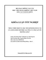 Hoàn thiện dịch vụ hậu mãi kinh doanh xe tải của hãng Hino Motors tại công ty CPKT & ô tô Trường Long