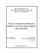 Nâng cao dịch vụ phi hàng không tại cảng hàng không Liên Khương