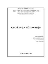 Nâng cao sản lượng và doanh thu vận tải hàng hóa của văn phòng khu vực miền Nam - Tổng công ty hàng không Việt Nam