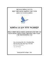 Phát triển hoạt động kinh doanh thẻ tại ngân hàng TMCP Công Thương Việt Nam - chi nhánh Đồng Nai 