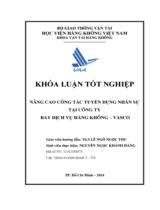 Nâng cao công tác tuyển dụng nhân sự tại công ty bay dịch vụ hàng không - Vasco