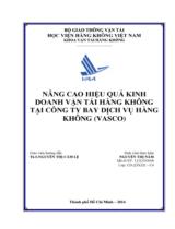 Nâng cao hiệu quả kinh doanh vận tải hàng không tại công ty bay dịch vụ hàng không (VASCO)