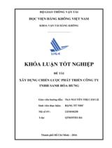 Xây dựng chiến lược phát triển công ty TNHH Sanh Hòa Hưng 