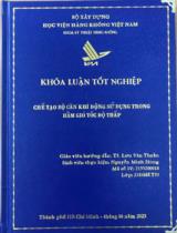 Chế tạo bộ cân khí động sử dụng trong hầm gió tốc độ thấp 