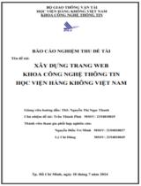 Xây dựng trang web khoa Công nghệ Thông tin học viện Hàng không Việt Nam  : Báo cáo nghiệm thu đề tài 