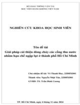 Giải pháp cải thiện dòng chảy các cống thu nước nhằm hạn chế ngập lụt ở thành phố Hồ Chí Minh  : Báo cáo nghiệm thu đề tài 